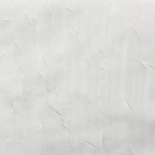No. 918 Erica Crushed Sheer Voile Curtain Panel, 51" x 95", Eggshell