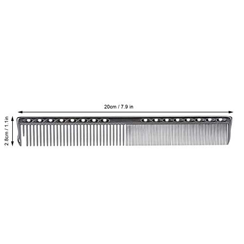Tomotato 2-Piece Stainless Steel Hair Cutting Comb for Barber and Salon Use
