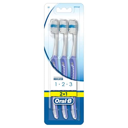 Oral-B 1-2-3 Indicator Manual Toothbrush - Colorful Pack of 1, 60g