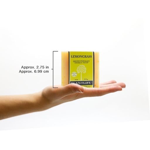 Plantlife Lemongrass Natural Bar Soap - Vegan Cold-Processed 2-Pack