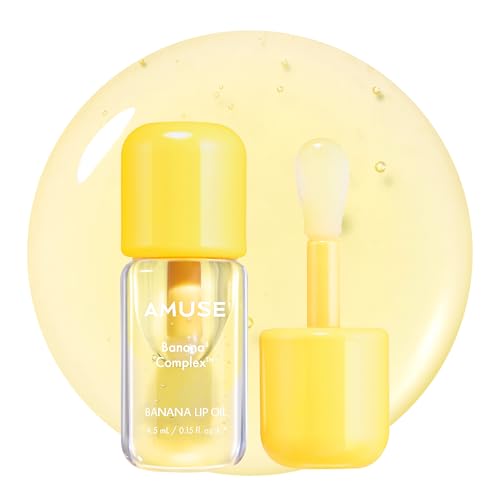 Amuse Seoul Banana Lip Oil - Moisturizing Vegan Hydrating Gloss, 02 Banana