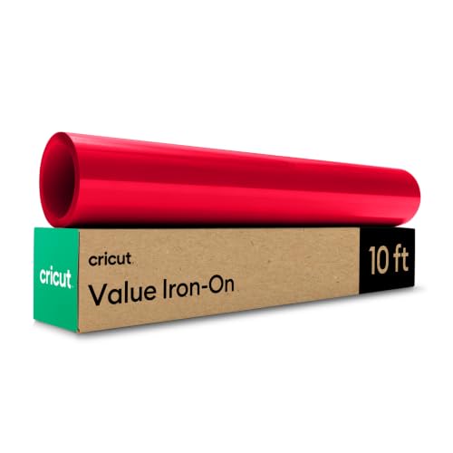 Cricut Value Iron-On Heat Transfer Vinyl, Red, 12" x 10 ft