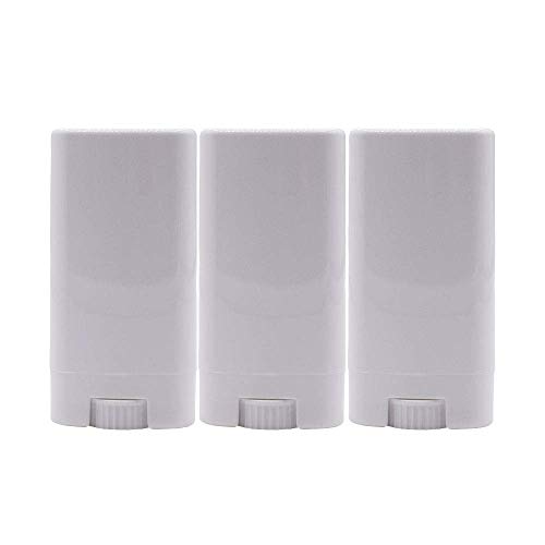 30 Pack White Plastic Deodorant Containers 15ml for DIY Lip Balm & Lotion