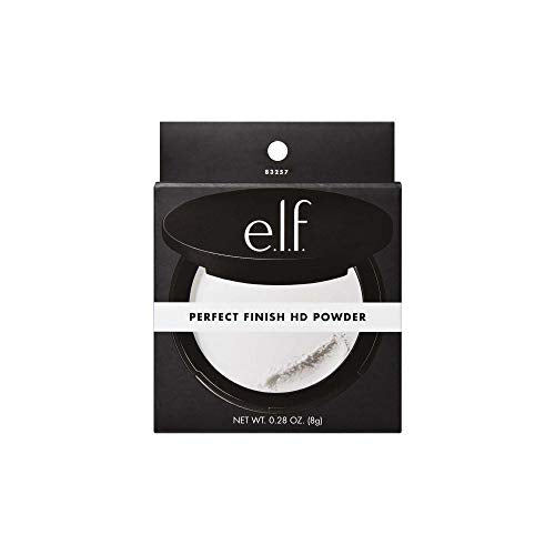 e.l.f. Perfect Finish HD Setting Powder Sheer 0.28 Oz - Blurs Fine Lines & Imperfections, All-Day Wear, Portable Compact