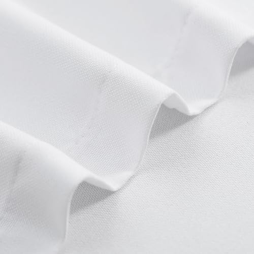 White Faux Linen Kitchen Valance Curtain - 52" x 12" Rod Pocket