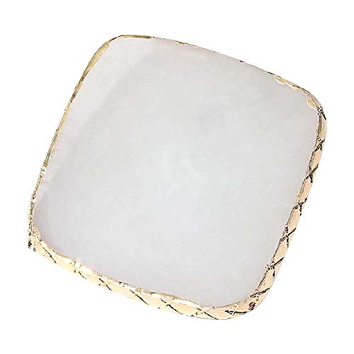 AKOAK Egg White 1 Pack Nail Square Palette Crystal Resin Agate Display Tool