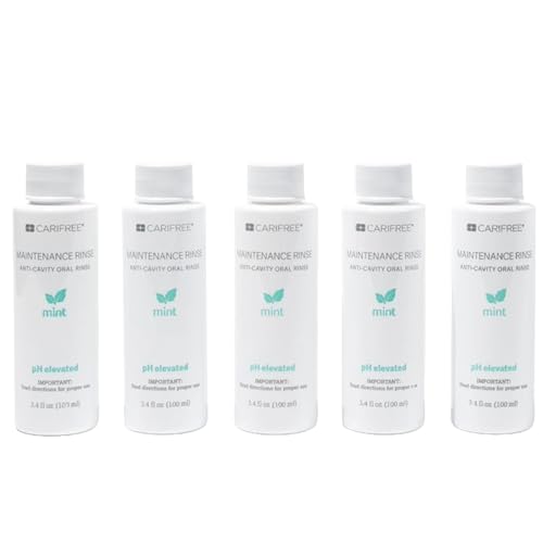CariFree Fluoride Mouthwash Travel Size Pack of 5 - Mint Flavor