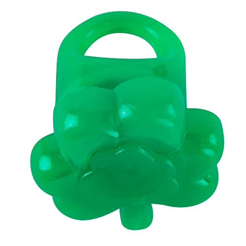 LED Light Up Green Shamrock Rings - St. Patrick's Day Party Favors (18 Pack)