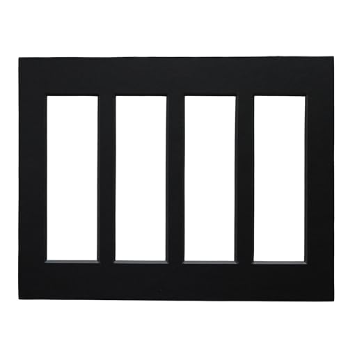 Customizable Black Photo Frame Mats for 2x6 Photo Booth Strips - Set of 2