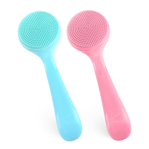 Silicone Face Brush 2-Pack - Soft Exfoliating Scrubbers for All Skin Types