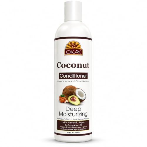 OKAY Coconut Deep Moisturizing Hair Conditioner 12oz - Hydrating Sulfate-Free for Dry & Damaged Hair