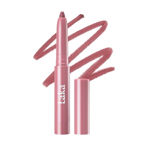 Laka Lip Liner - Smooth & Blendable Soft Matte Lip Contour Pencil for Shaping & Overlining Lips | Waterproof Formula, Oil-Cleanse Off, Long-Lasting Wear | #02 Suede Pink, 0.02oz