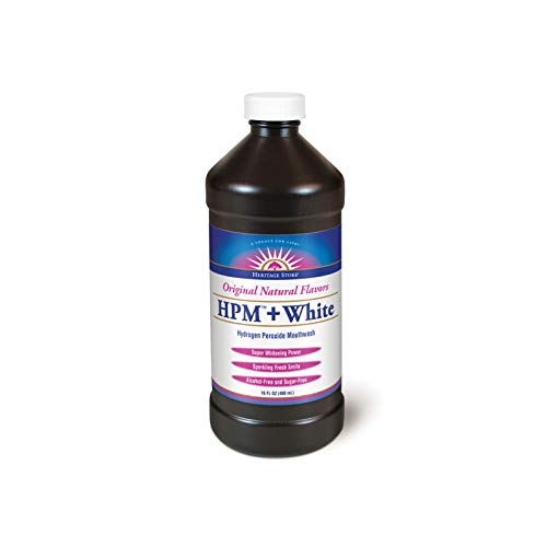 Heritage Store Hydrogen Peroxide Mouthwash - Natural Whitening & Fresh Breath, 16 fl oz
