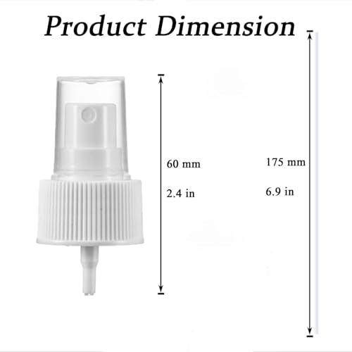 10 Pack Fine Mist Spray Caps for Essential Oil Bottles - 24mm