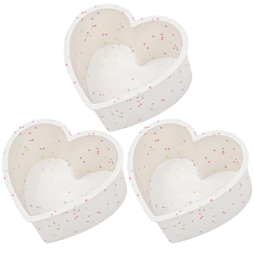 4 Inch Nonstick Silicone Heart Cake Pans Set of 3