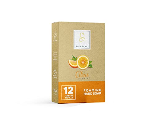 Soap Sense Foaming Hand Soap Tablets - 12 Pack Refill, Citrus Scent