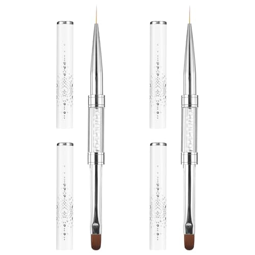 Cobee Double-Ended French Tip Brush Set for Nail Art - 2 Pcs
