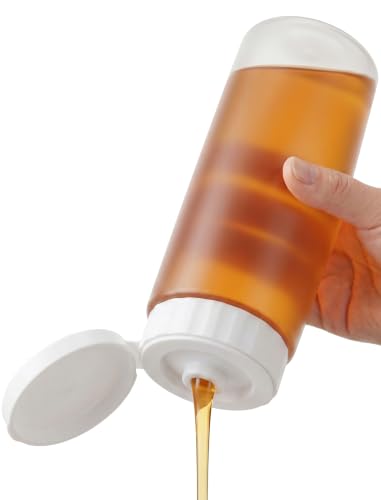 NiHome 17oz No Drip Honey Dispenser - BPA-Free, Leak-Proof Design