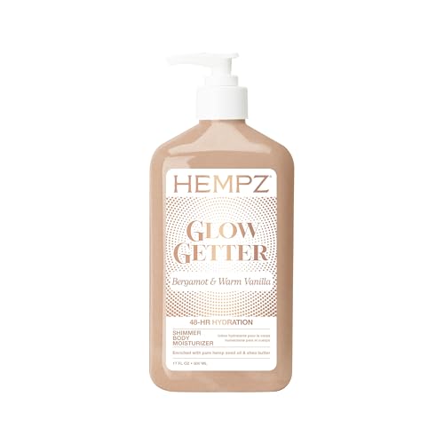 Hempz Glow Getter Moisturizing Body Lotion - Bergamot & Warm Vanilla, 17 Fl Oz