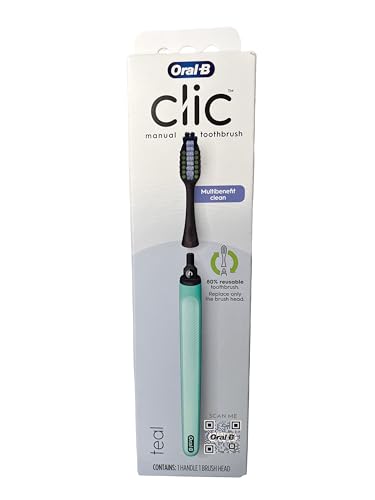 Oral-B Clic Manual Toothbrush Teal with Replaceable Brush Head