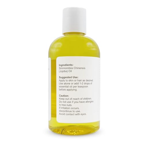 Soapeauty 100% Pure Golden Jojoba Oil - Cold Pressed Carrier Oil, 8 Fl Oz