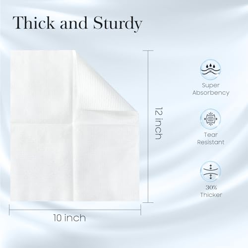 Fygrip 2 Pack of 50 XL Disposable Face Towels 10x12 Inches, Soft & Thick, Double Sided for Face & Skin Care