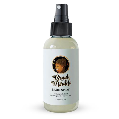 Braid Miracle Soothing Scalp Spray with Banana Juice & Organic Oils - Moisturizing & Refreshing for Braids, Locs, Twists, Cornrows, 4 oz