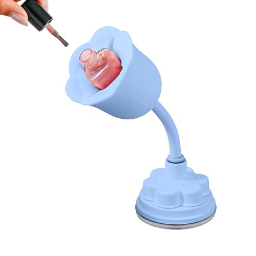 KUAUTD Blue 360° Rotating Nail Polish Bottle Holder Anti-Spill Stand