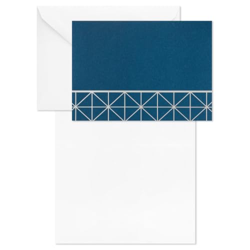 Hallmark 40-Pack Blank Note Cards with Envelopes - Geometric Silver