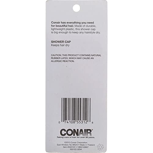 Conair Large Shower Caps - Assorted Colors - 6 Pack