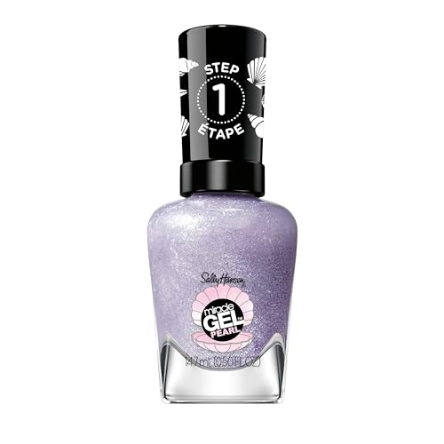 Sally Hansen Miracle Gel Nail Polish 908 Pearl-ple | Gel-Like, Long Lasting, No UV Needed | Pearlescent Lilac