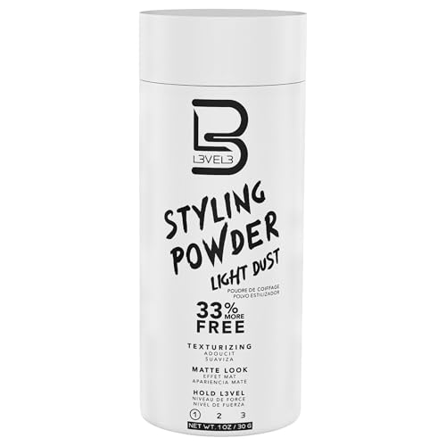 L3 Level 3 Light Hold Styling Powder, Matte Finish for Men, 30 g