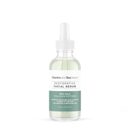 Vitamins and Sea Beauty Collagen & Sea Salt Facial Serum for Anti-Aging, Firming & Hydration - 2 Fl Oz