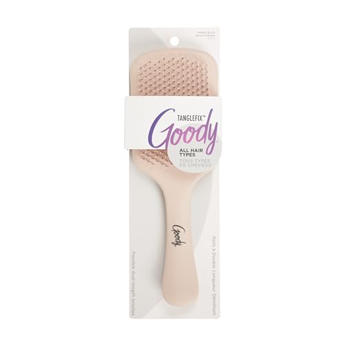 Goody TangleFix Paddle Brush - Dual-Length Detangling Brush for All Hair Types, Pink