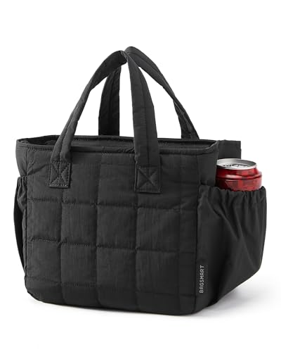 BAGSMART Insulated Lunch Bag - Lightweight, Leakproof, Quilted Design