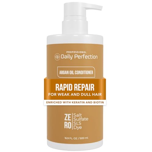 Daily Perfection Argan Oil Conditioner with Biotin & Keratin, 16.9 Fl Oz