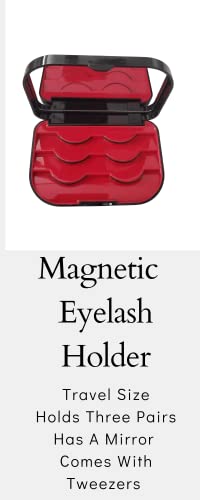 Coiffure Extensions Magnetic Eyelash Storage Case with Mirror & Tweezer