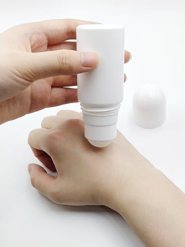 4-Pack 50mL Refillable Roll-On Bottles for DIY Deodorants & Oils