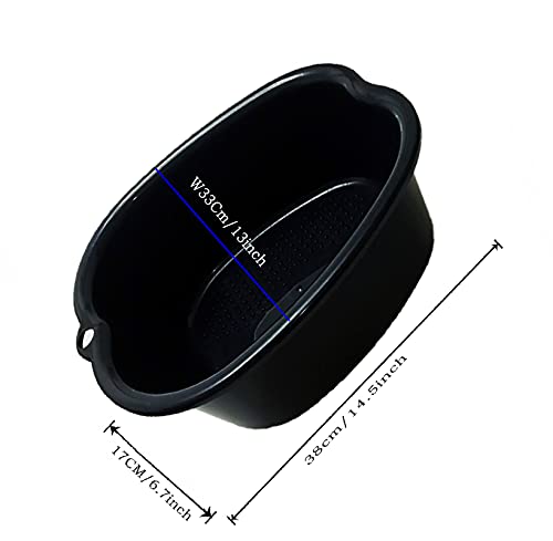 Large Black Foot Soak Tub with Massage - Spa Bath for Pedicures