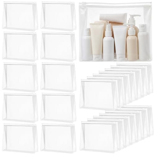 Xuniea 25 Pcs Mini Clear Zipper Makeup Bags - 7.8 x 5.9 in