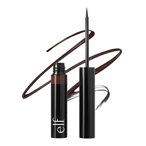 e.l.f. H2O Proof Inkwell Eyeliner Pen - Caffeinated, Waterproof, Matte Finish
