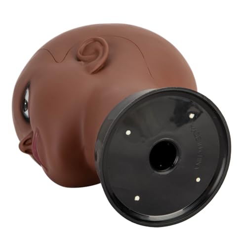 Brown Mannequin Head for Wig Styling & Display - Cosmetology Training Mannequin (Brown-02)