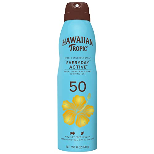Hawaiian Tropic SPF 50 Sunscreen Spray - Water & Sweat Resistant, 6 oz