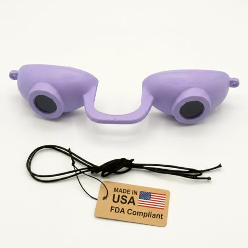 Super Sunnies UV Tanning Bed Goggles with Adjustable Strap - Lavender