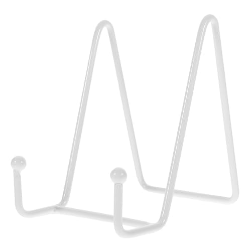 White Metal Display Stand for Photos, Artwork & Plates