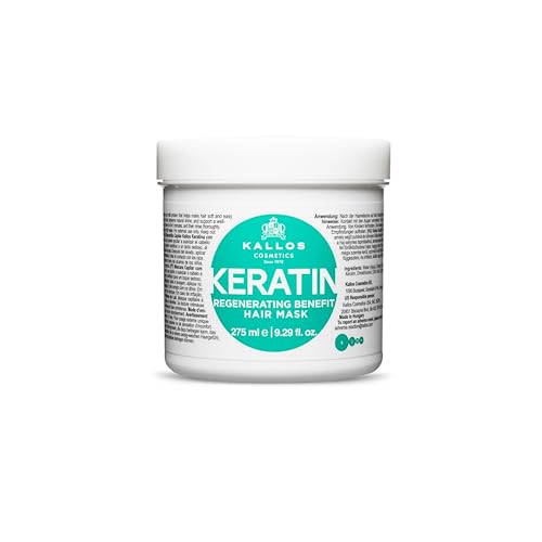 Kallos KJMN Keratin Hair Mask 9.29 Fl Oz - Deep Nourishing & Repairing for Damaged Hair (Pack of 1)