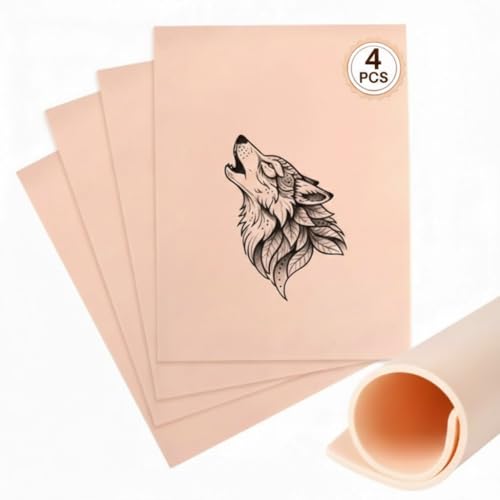 3mm Double-Sided Tattoo Practice Skin - 8x6in Silicone Sheets