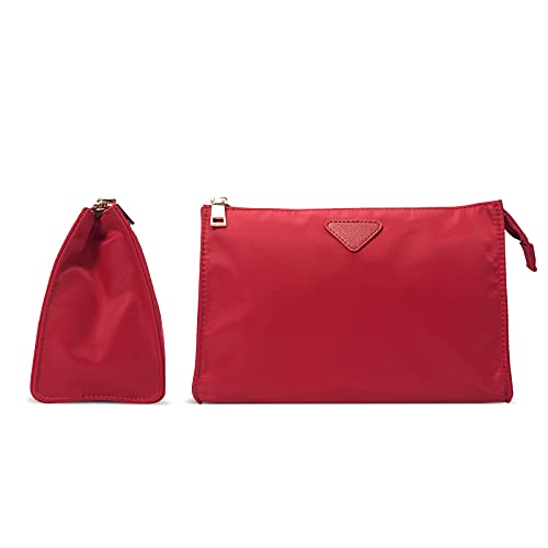 Vercord Nylon Purse Organizer Insert - Medium Red Handbag Storage Bag