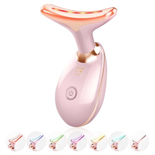 Lyndops 7 Color LED Face Light Therapy Device - Glossy Pink