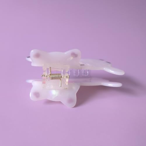 Cute White Cat Claw Clip - Durable Acetate Non-Slip Hair Accessory